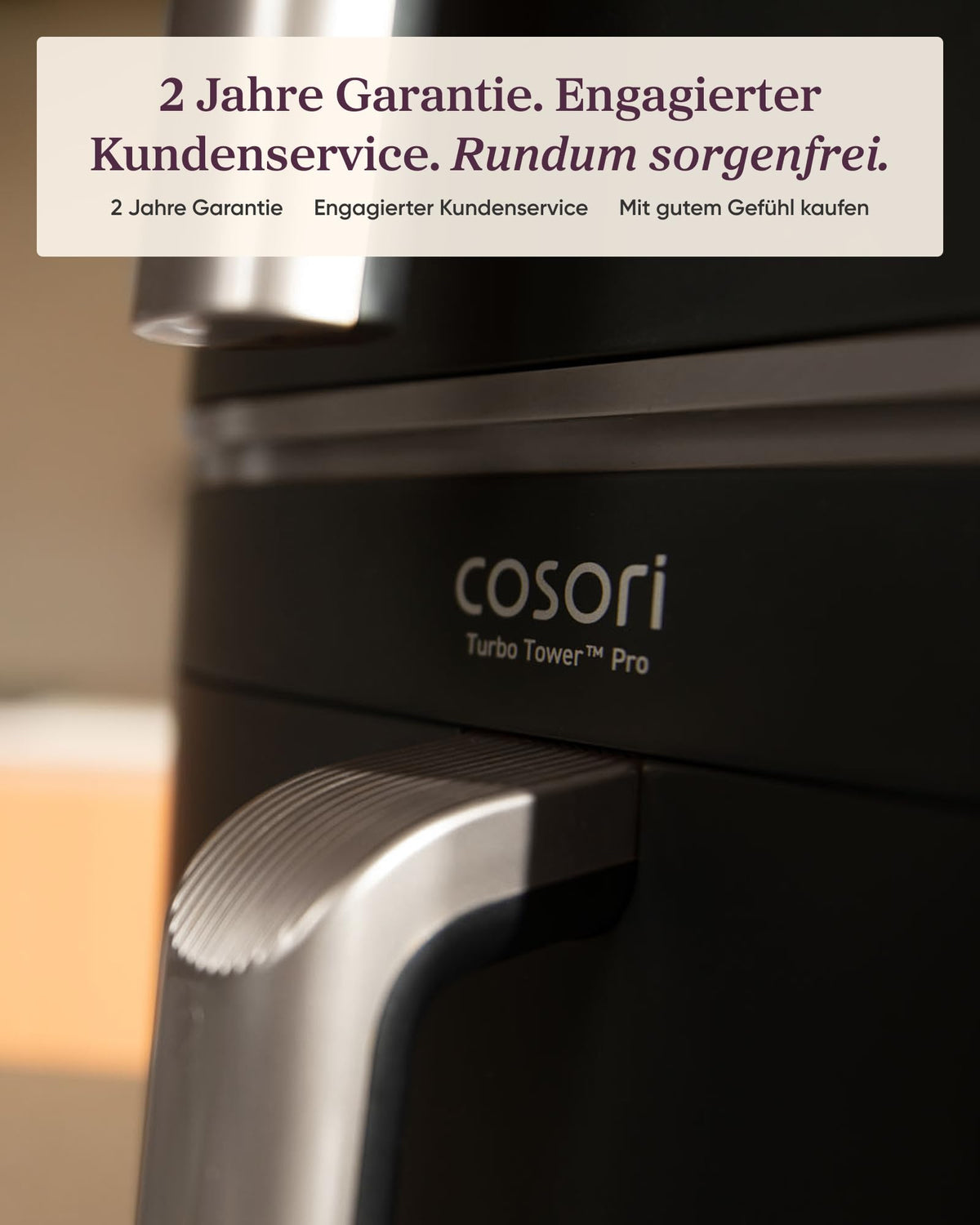 COSORI Turbo Tower Pro Smart Airfryer, 10,8L Keramikbeschichtung Heiรluftfritteuse, DualBlaze-Technologie und WLAN-Steuerung, Silbergrau, Grau Silber