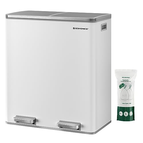 SONGMICS Doppel Rubbish Bin, 2 x 30L Recycling Bin