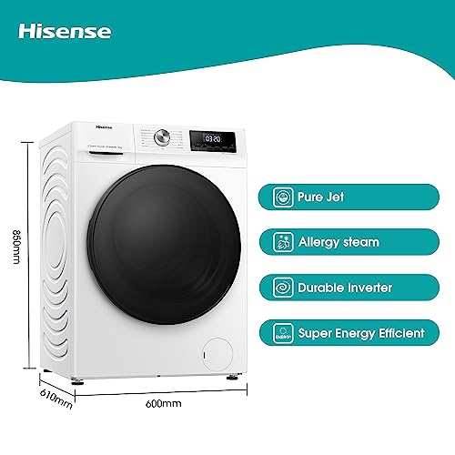 Hisense Freistehend 12 kg Frontlader-Waschmaschine