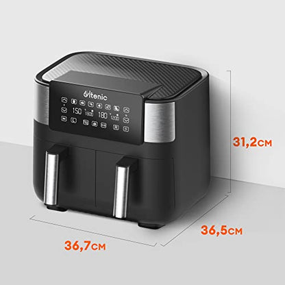 Ultenic K20 Doppel-Heißluftfritteuse, 6-in-1 Health Heißluftfritteuses