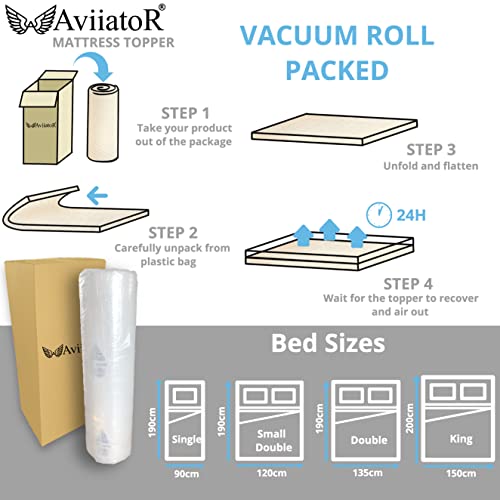AviiatoR® 5cm Memory Foam Mattress Topper Einzel Schlafzimmer