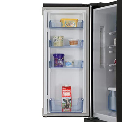 Hisense 431 Liter American Kühl-Gefrierkombination – Schwarz