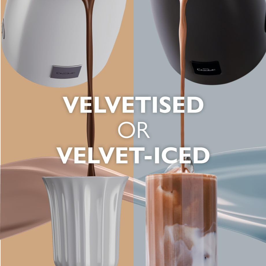 Hotel Chocolat Velvetiser Heißschokoladenmaschine Complete Starter Kit, Weiß