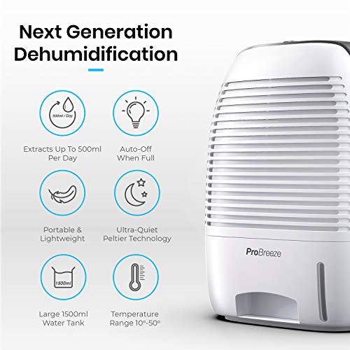 Pro Breeze® 1500 ml Premium Luftentfeuchter für Feuchtigkeit