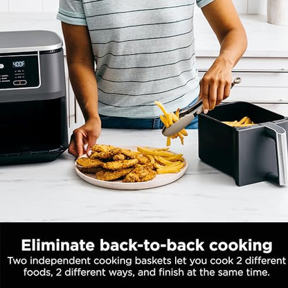 Ninja Foodi 10 Quart 6-in-1 DualZone XL 2-Basket Air Fryer DZ401