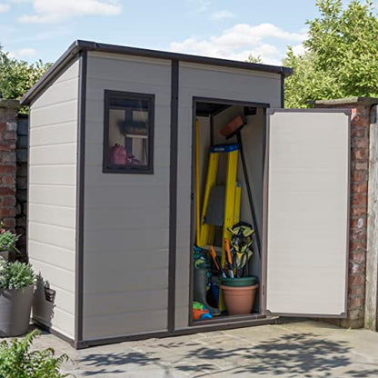 Keter Manor Outdoor Pent Single Door Garden Storage Shed