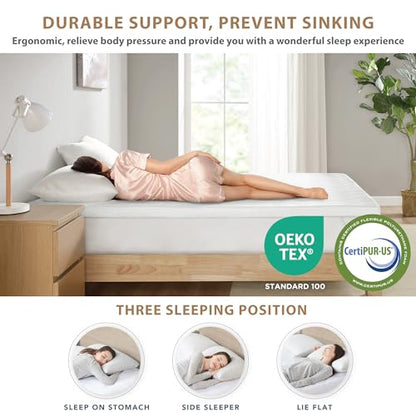 Degrees of Comfort 2 Inch Thick Memory Foam Mattress Topper