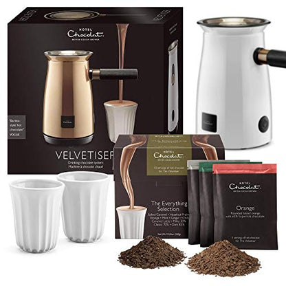 Hotel Chocolat Velvetiser Heißschokoladenmaschine Complete Starter Kit, Weiß