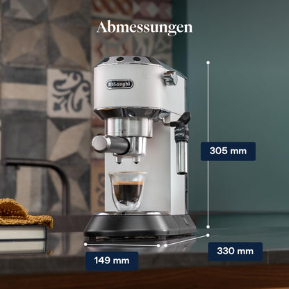De'Longhi Dedica Style - Espressomaschine mit Manuellem Milchaufschäumer