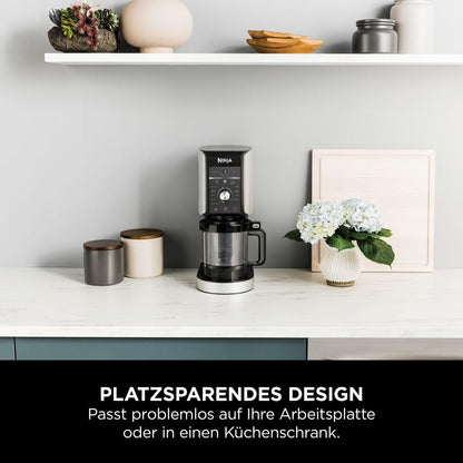 Ninja CREAMi Deluxe Eis- & Eisgetränkmaschine, 2 Becher, Silber