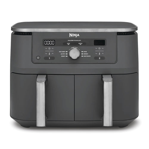 Ninja Dual Zone Digital Hot Air Fryer, 9.5L, 6-in-1, Metallic Grey