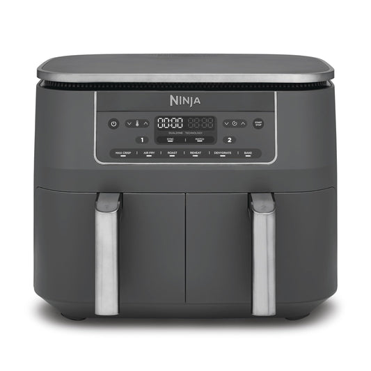 Ninja Dual Zone digitale Heißluftfritteuse, 7,6 L, 6-in-1, Metallic Grau