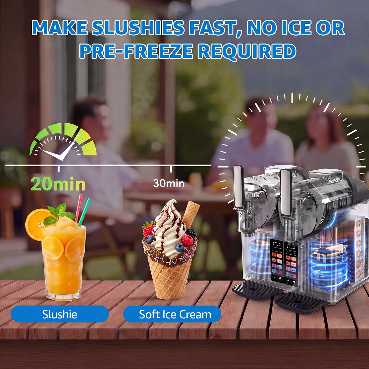 Slush Maschine SLUSHi Twist Slush-Eismaschine für gefrorene Getränke