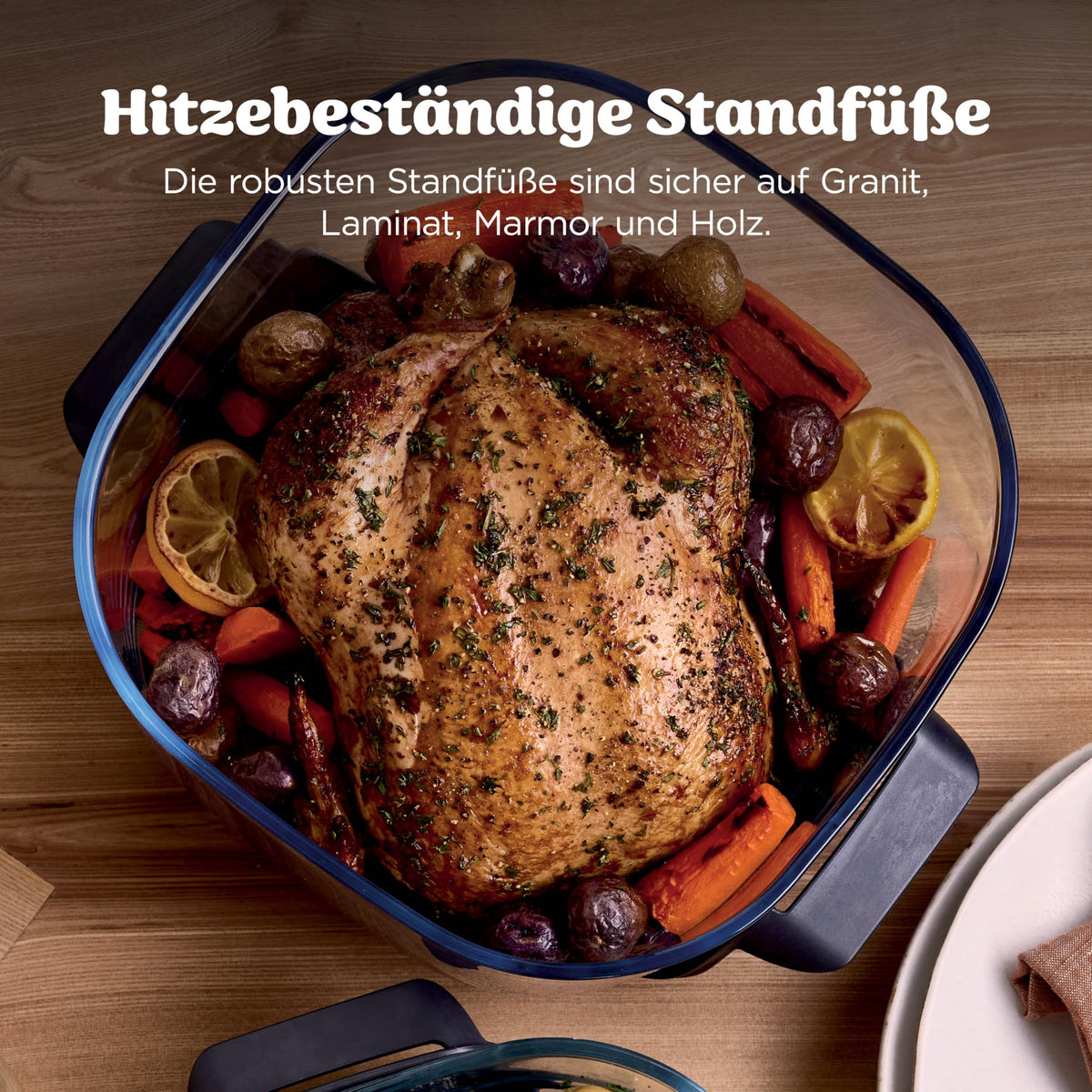 Ninja CRISPi PRO XL Glas-Heißluftfritteuse (Air-Fryer), Weiß AS090EUWH