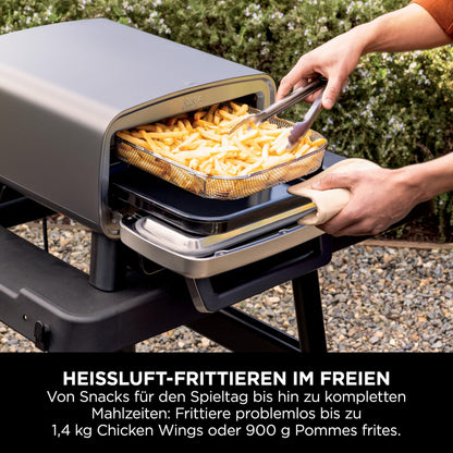 Ninja Artisan Outdoor-Pizzaofen & Heißluftfritteuse, 4 Funktionen, Grau